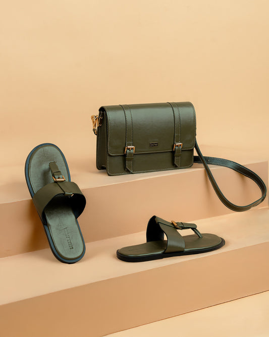 Cross Body Bag and Slippers
