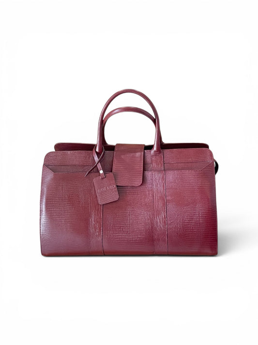 Tourman Duffle Bag - Burgundy (Croc Skin)