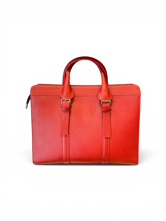 Zusi Leather Briefcase back view