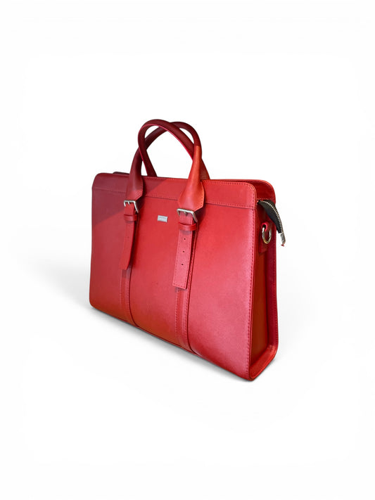 Zusi Leather Briefcase side view