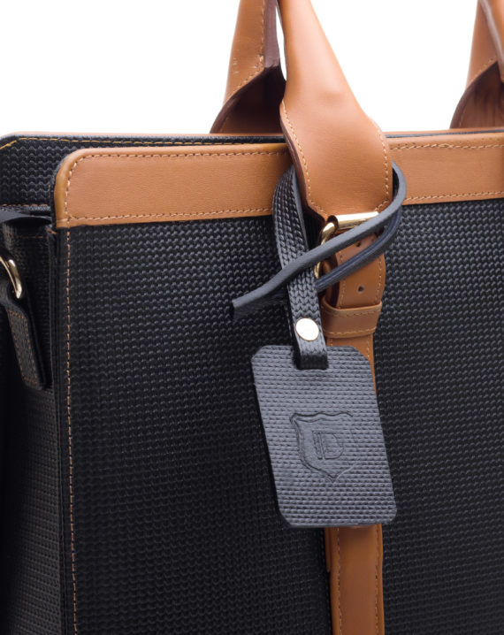 Zusi Black Leather With Brown Detail Briefcase