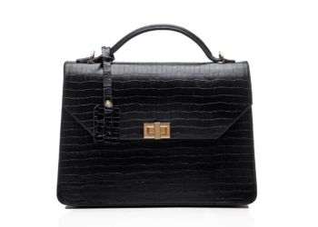 Black Fome Briefcase – Exotic Skin