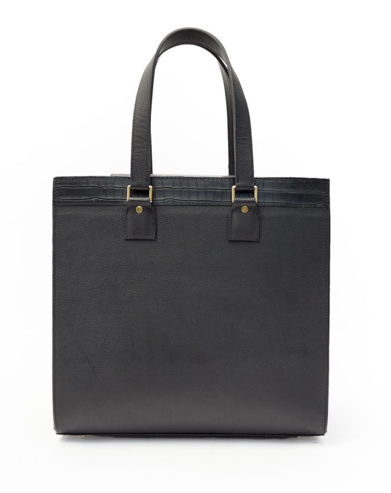 Black maxi tote bag