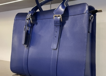 Zusi Leather Briefcase –  Blue