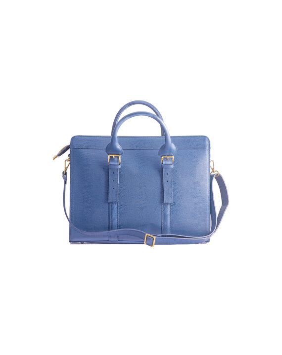 Zusi Blue Leather Briefcase - Image 3