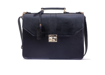 Black Naju Leather Briefcase