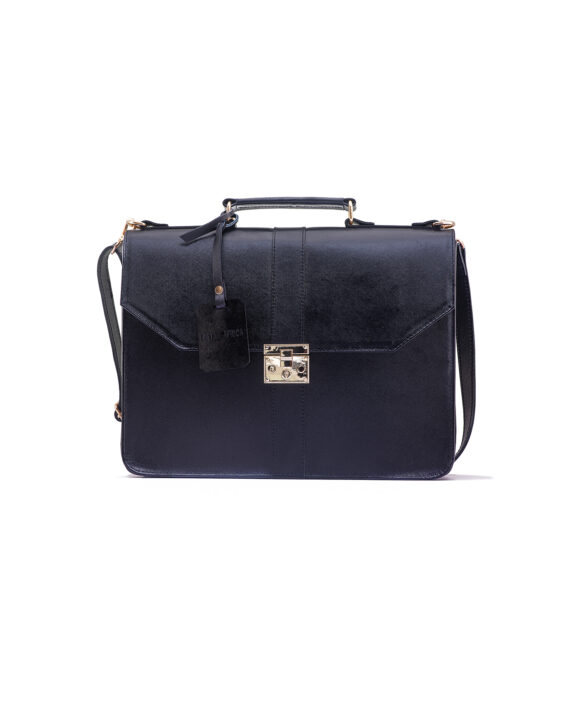Black Naju Leather Briefcase