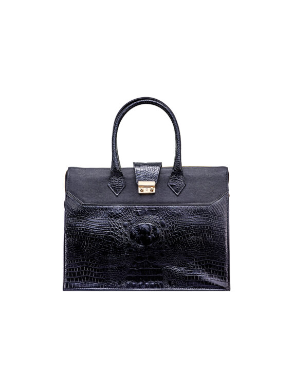 Black Tourman 2.0  with Black Croc Skin Detail