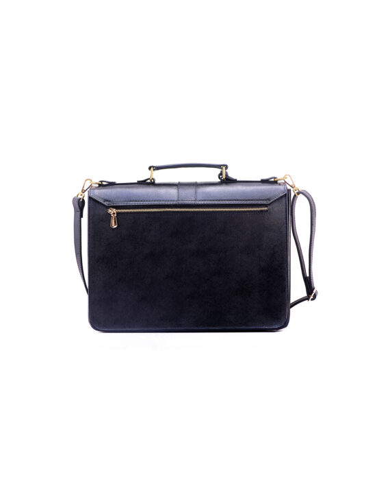 Black Naju Leather Briefcase - Image 3