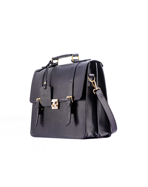Black Commuter Business Bag - Textured - Image 2