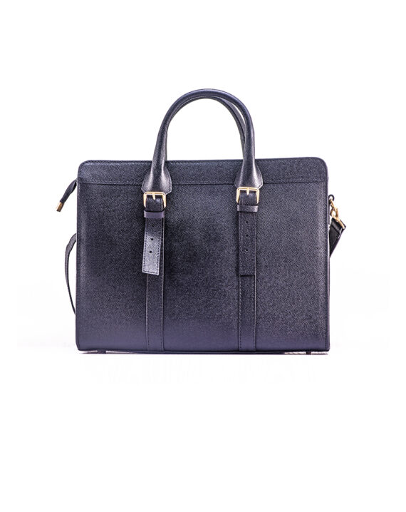Zusi Black Leather Briefcase - Image 3
