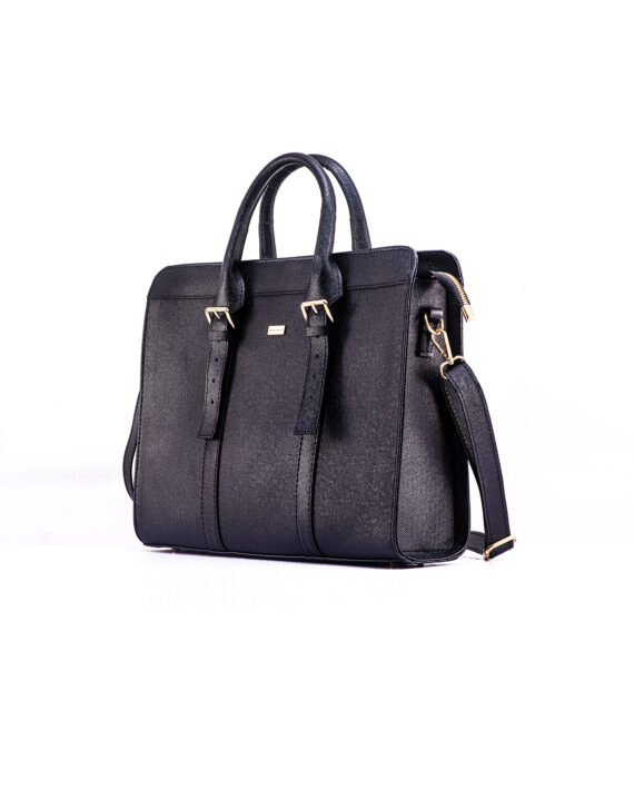 Zusi Black Leather Briefcase - Image 2
