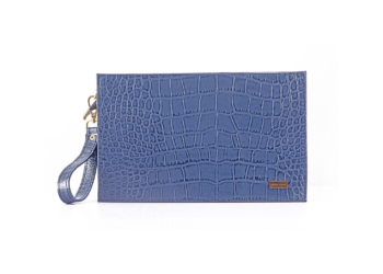 Blue Ultra Slim Clutch